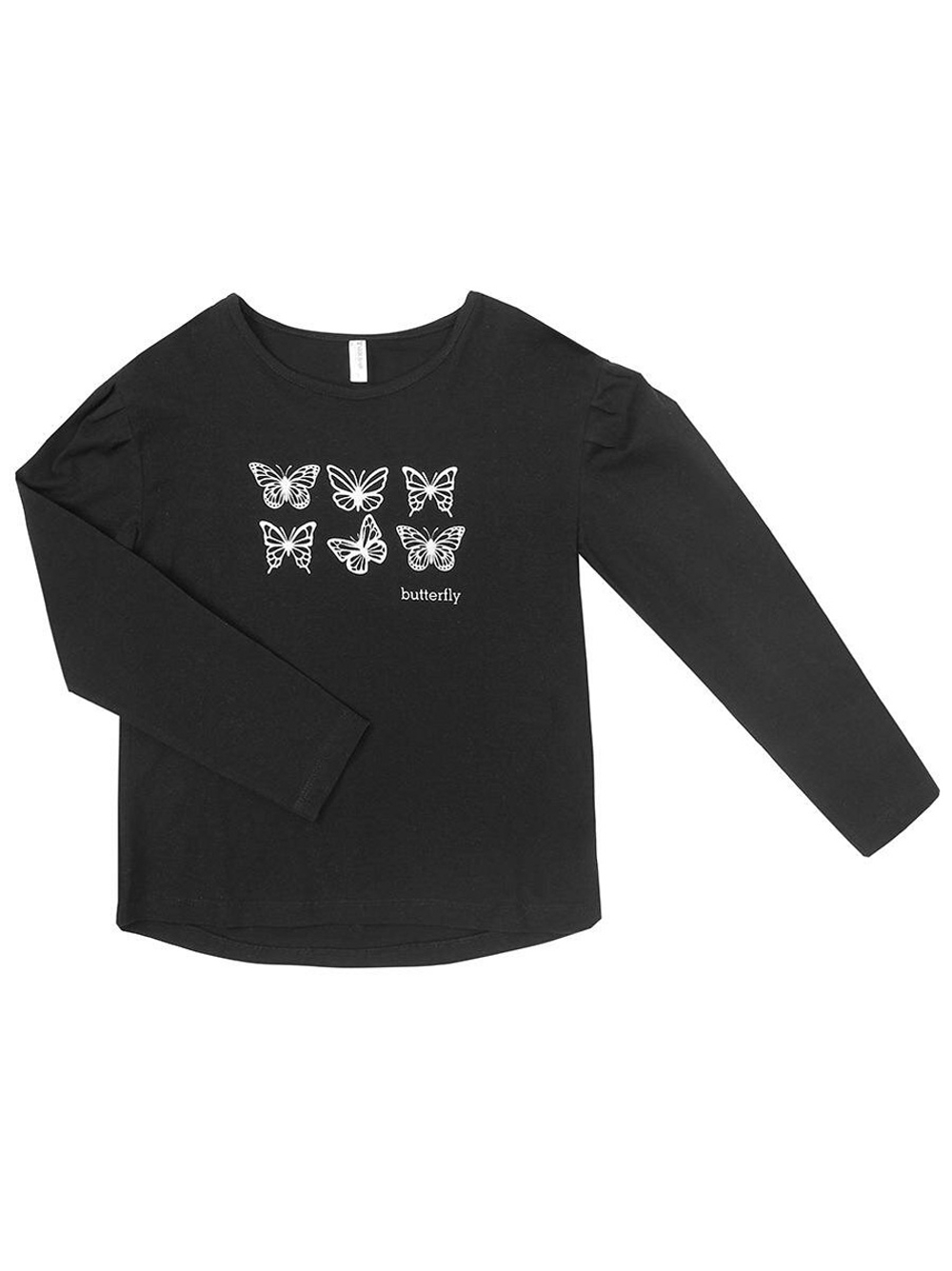 Лонгслив для девочек р-р 128 чёрный (Такро) M0874KL-7/10