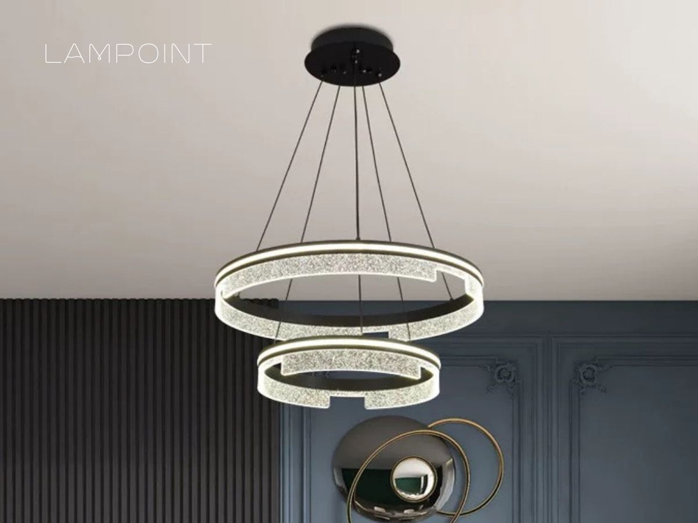 Люстра подвесная светильник светодиодный LED для кухни, гостиной, зала и детской, 60 см