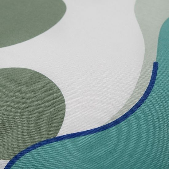 Подушка декоративная из хлопка мятного цвета с авторским принтом из коллекции freak fruit, 45х45 см