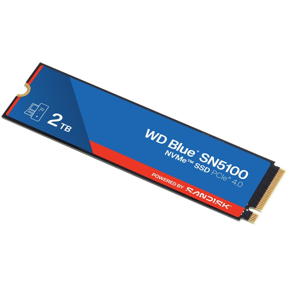 Твердотельный накопитель SSD 2TB WD Blue SN5100, NVMe, M.2 2280, PCI-E 4x4 [R/W - 7100/6700 MB/s]