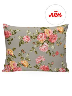 Наволочка комплект 2шт Сказка "Шиповник" 70х70 см, лён