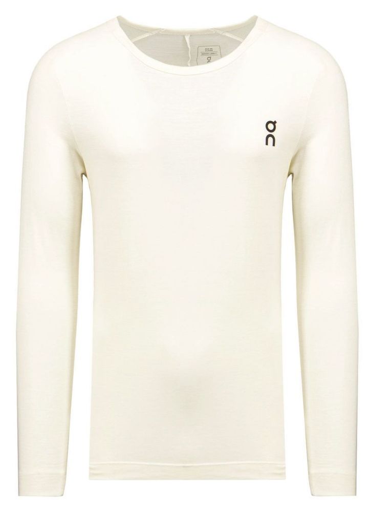 Мужская теннисная футболка  ON The Roger Merino Long-T - undyed/white