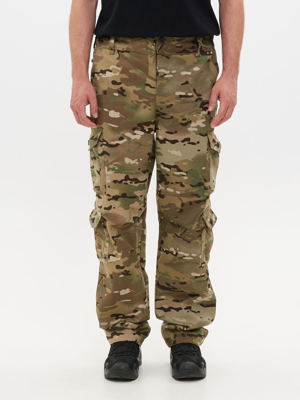 Брюки летние Крафт ткань Смесовая цвет Мультикам