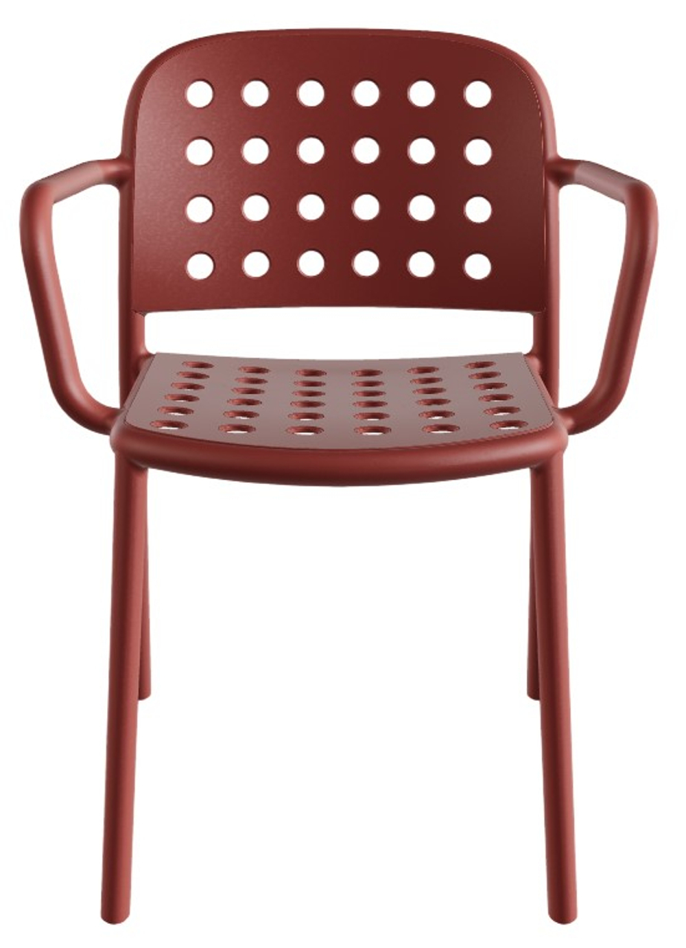 Кресло пластиковое Papatya Bomonti-K, кирпично-красный