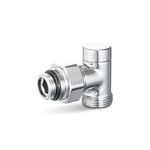 Узел нижнего подключения угловой хром Varmega VMDV22 - 3/4" (НР/НГ, PN10, Tmax 120°С, одинарный)