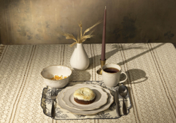 Тарелка плоская 21.5см Дымов Керамика Мотив Солнце