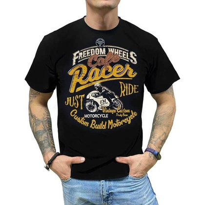 Футболка Franky Mouse Freedom wheels Café Racer (S / черный)