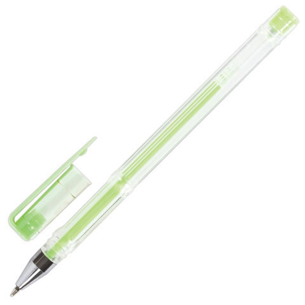 Ручки гелевые ПИФАГОР, НАБОР 6 ЦВЕТОВ, ПАСТЕЛЬНЫЕ, корпус прозрачный, узел 0,7 мм, линия письма 0,5 мм, 142797