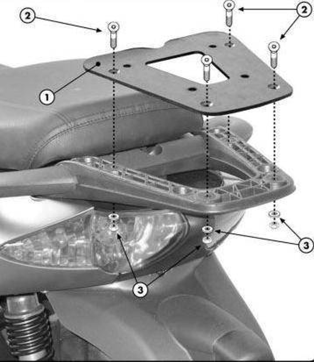 Набор для крепления кофра для скутера Aprilia Sportcity125/200