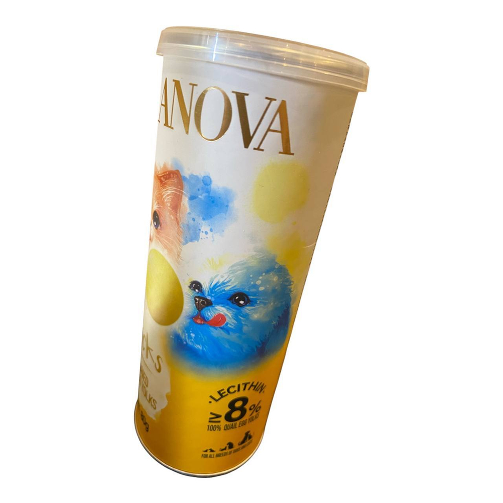 Лакомство Ranova для кошек и собак - сублимированный желток перепелиного яица, 80 г