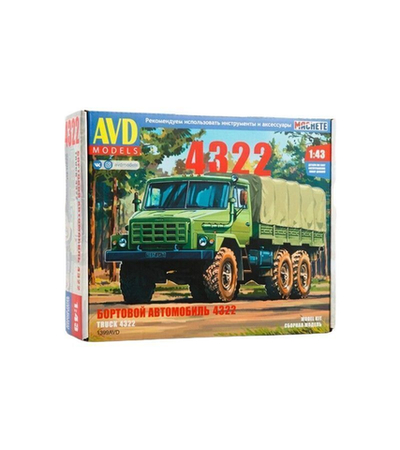 Сборная модель AVD Автомобиль 4322 бортовой с тентом, 1/43