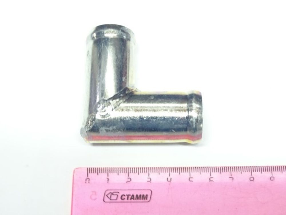 Трубка соединитель для патрубков уголок 90.25x25 L= 53x53 (металл) (CARUM)