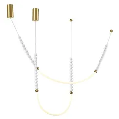 6639/24CL HIGHTECH ODL24 225 металл/античная бронза/белые бусы из акрила Потолочный светильник (в комплекте 2 нити) IP 20 LED 24W 3500K 220V MONELLA