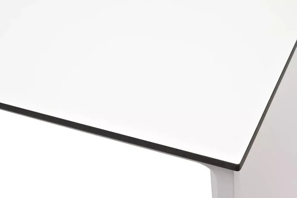 "Малага" обеденный стол из HPL 90х90см, цвет молочный, каркас белый