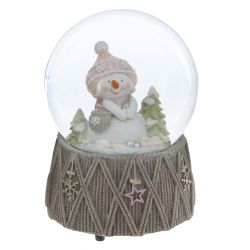GAEM Фигурка декоративная "Снеговик" в стекл шаре (ключ,муз), D 10 см, L10 W10 H14 см, 2в.