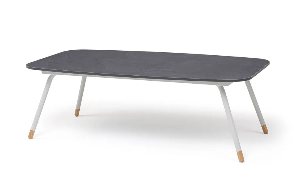 "Верона" журнальный стол из HPL 120х65, H40, каркас светло-серый (RA L7035) муар, цвет столешницы "серый гранит"