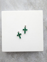 Подвеска крест зеленый