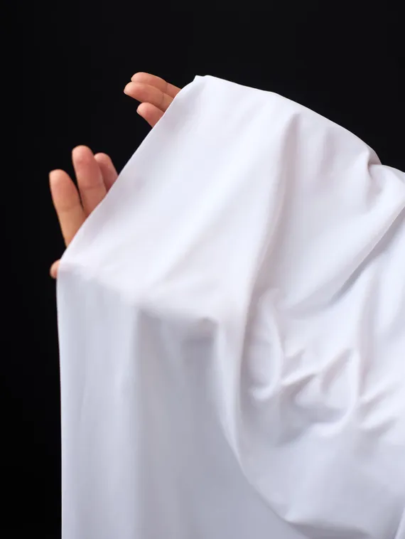 Микрофибра бельевая, эффект хлопка, Турция, белый 001