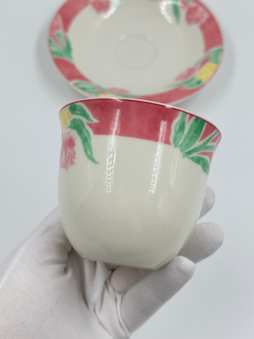 Чайная пара с розовой каймой Givenchy by Yamaka