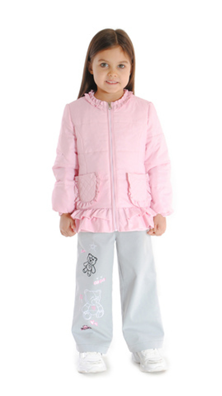 Куртка демисезонная сатин для девочки 4-8 лет Милашка Сьюзи