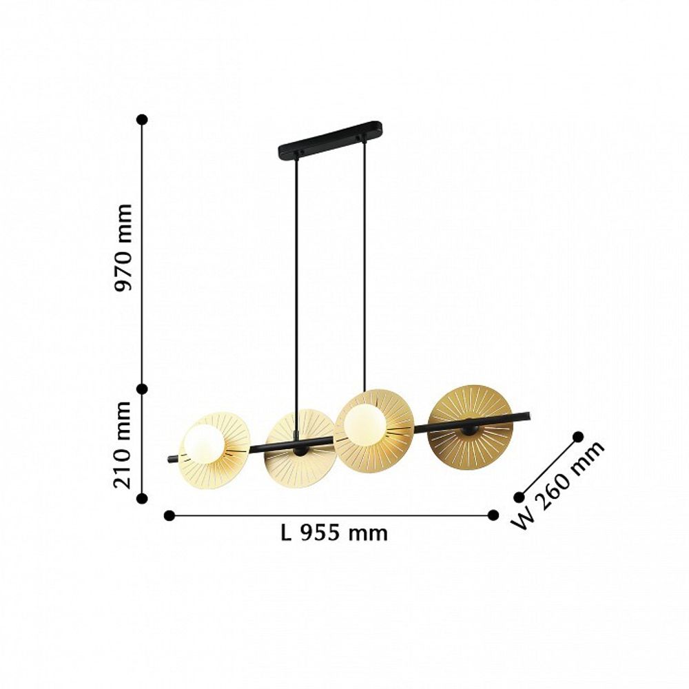 Подвесной светильник Favourite Sonnenblume 2356-4P