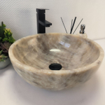 Раковина из оникса Bowl Grey TinLip BO-62939 40*40*15 140