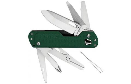 Мультитул Leatherman Free T4, 12 функций, зеленый