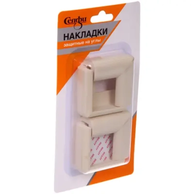 Накладки защитные на углы 55*55*24 мм, 4 шт, мягкие, цвет бежевый Селфи