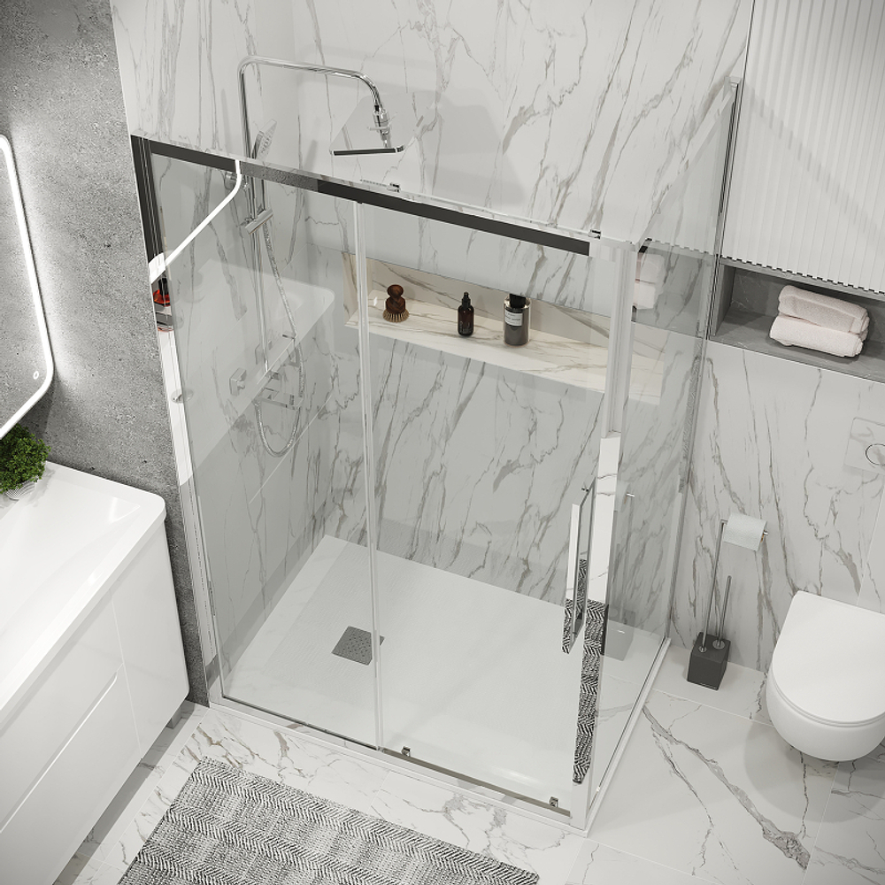 Душевой уголок Grossman Cosmo 120х70 120.K33.02.1270.10.00 профиль Хром стекло прозрачное