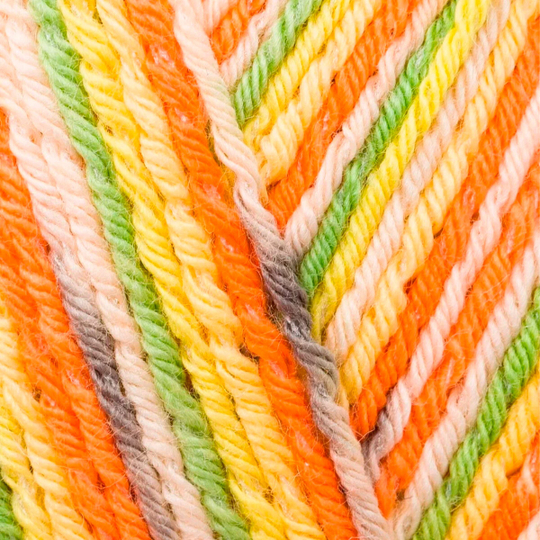 Пряжа Regia Cotton Color (02417/Папайя), 72% хлопок, 18% полиамид, 10% полиэстер, 100г/420м