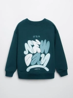 Костюм для девочки, свитшот и леггинсы, зеленый