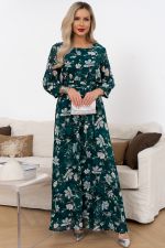 Платье Марго (малахит/принт) Р11-1245/6 Nikol