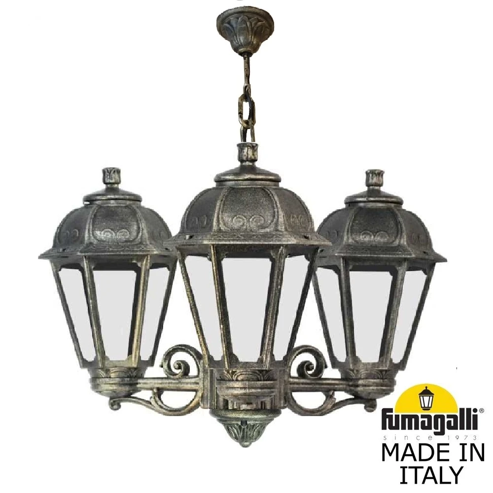 Уличный подвесной светильник Fumagalli SICHEM/SABA 3L K22.120.S30.BXF1R
