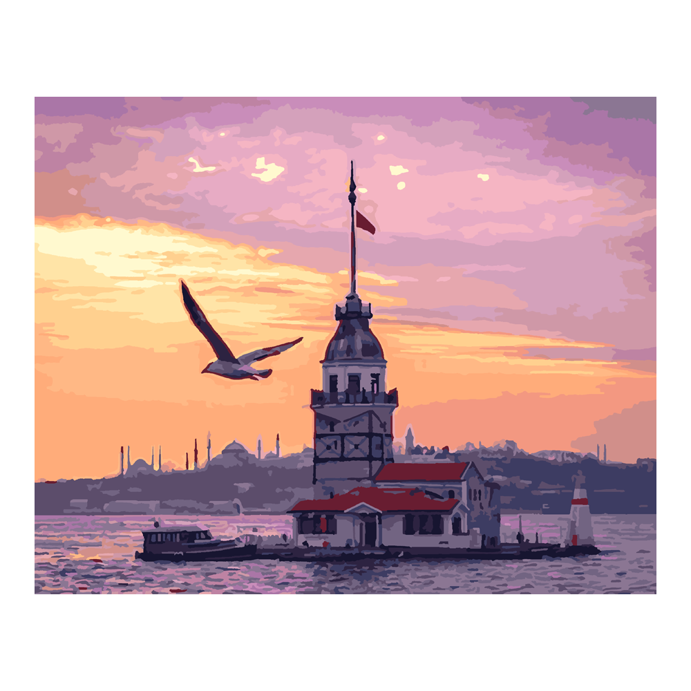 Картина по номерам 40*50см "Девичья башня" (Lori)