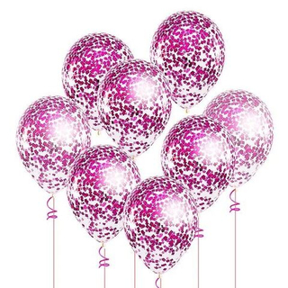 Шар С Конфетти розовый