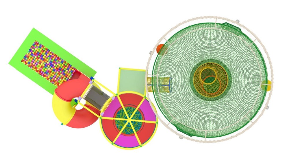 "Башня паука" с вязанным лабиринтом (11,5*6*4,2м)