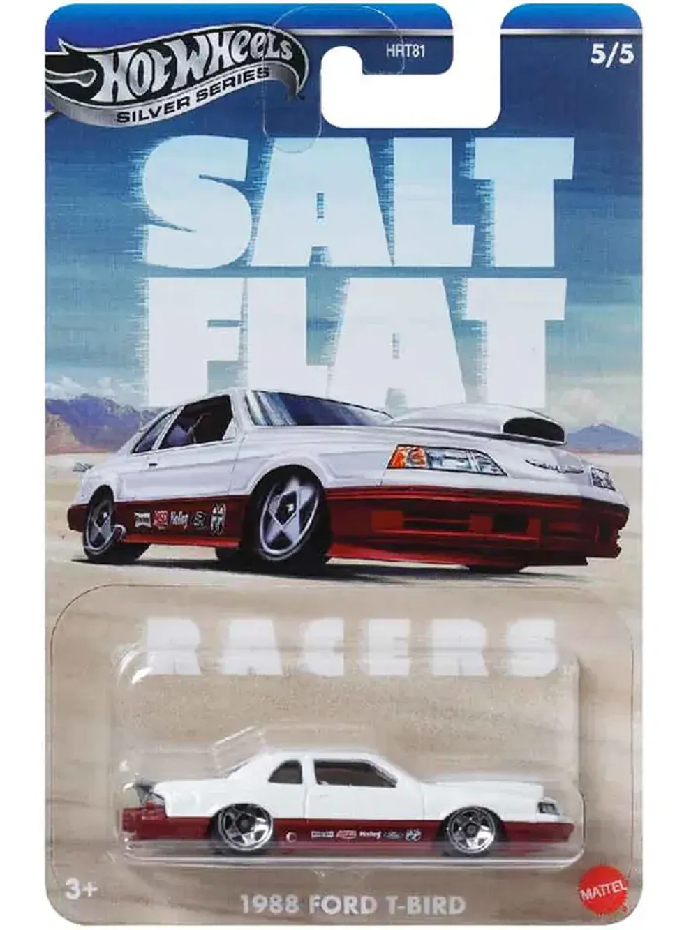 Машинка Хот Вилс Silver Series 1988 Ford T Bird HRT81 JBY85