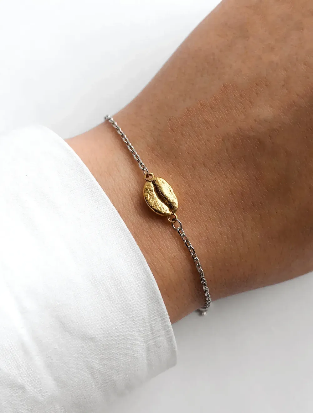 Браслет Кофейное зерно, позолота