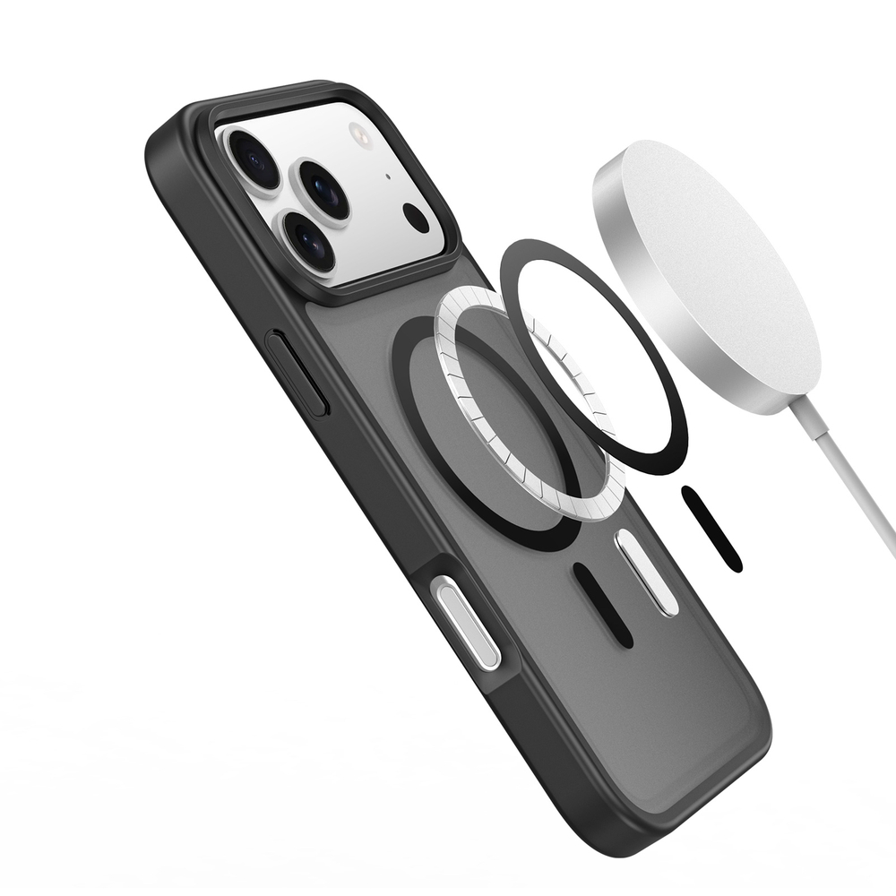 Матовый чехол черного цвета и с MagSafe для iPhone 17 Pro, серия Yind Series от Dux Ducis