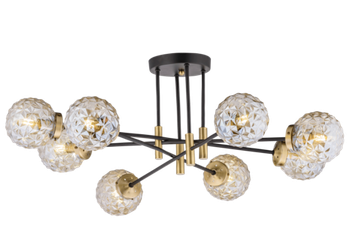 40217MD/8 MBK+AB (1) Люстра (NW)