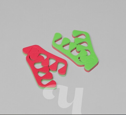 Разделители для пальцев 8 мм пенопропилен розовый/салатный 20 пар, 03-469