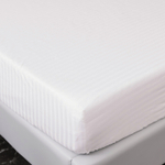 Простыня Страйп Сатин Однотонный Отель белый 100% хлопок на резинке 1x1 RR1CTH03618030