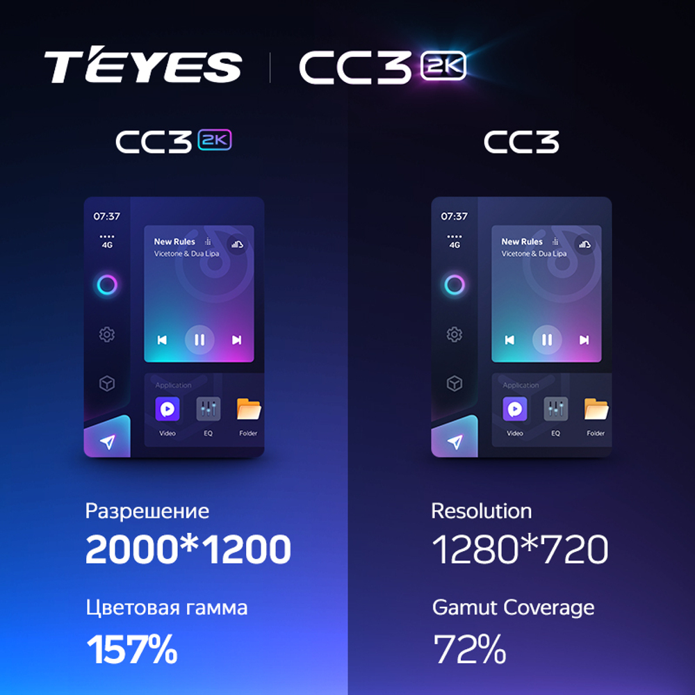 Teyes CC3 2K 9"для Toyota Vios 2013-2020