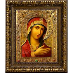 Икона Божьей Матери "Скоропослушница" на холсте. Невский список.