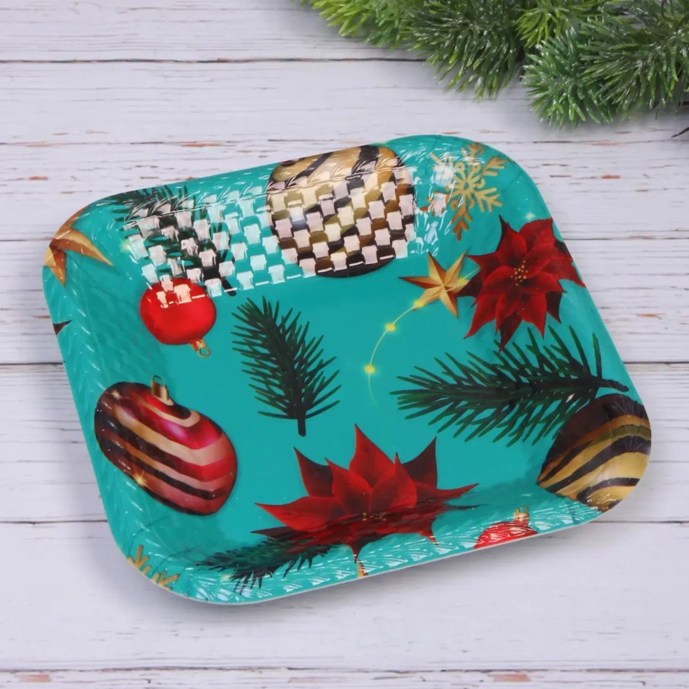 Поднос пластиковый «Вечерний вальс» 21,5*21,5*3,3см