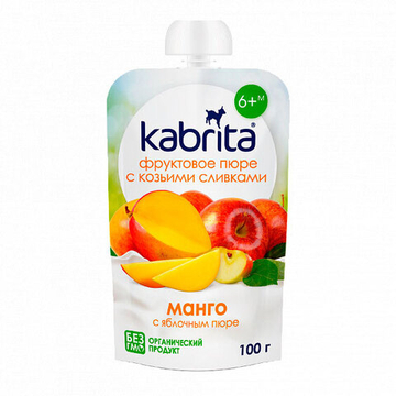 Пюре фруктовое Kabrita Манго с яблочным пюре 100 г