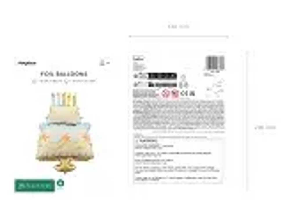 Фольгированный воздушный шар для торта, 62x104 см