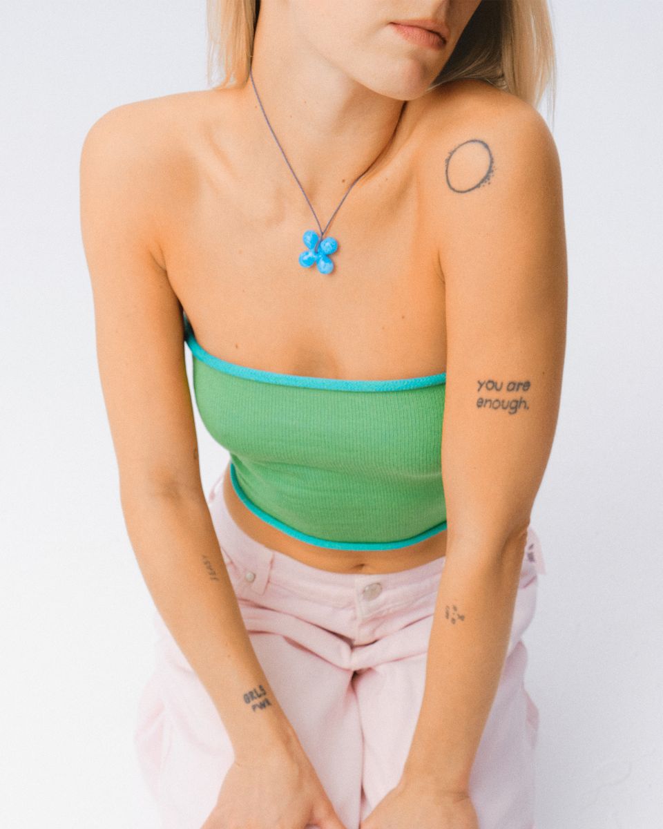 Кулон Стеклянный Цветок Воздух