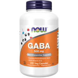 Now Foods GABA 500 mg 100 / 200 veg capsules, ГАБА, Гамма-Аминомасляная кислота