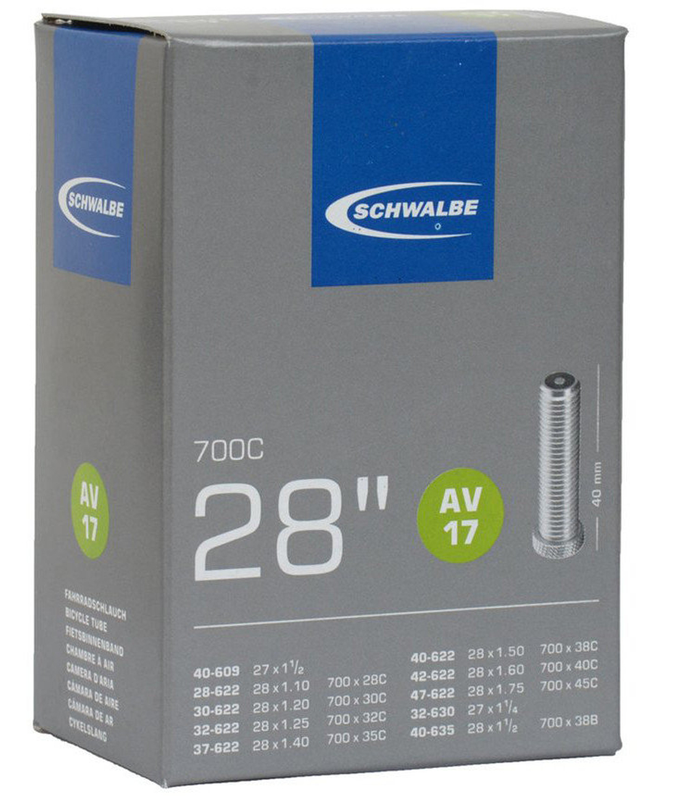 Камера 28" авто 05-10429340 AV17 28"/27"х1 1/8-1.75 (28/47-622/635) IB AGV 40mm SCHWALBE